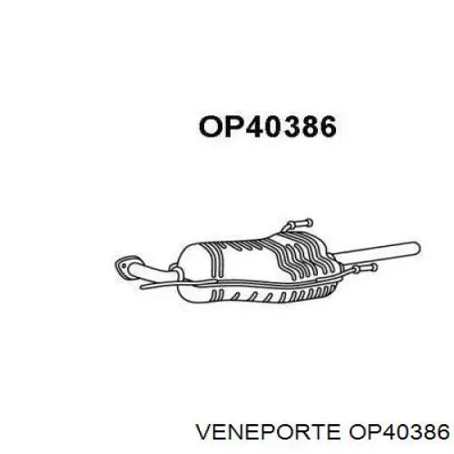 Глушитель задний OP40386 Veneporte