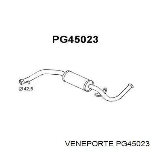 Глушитель задний PG45023 Veneporte