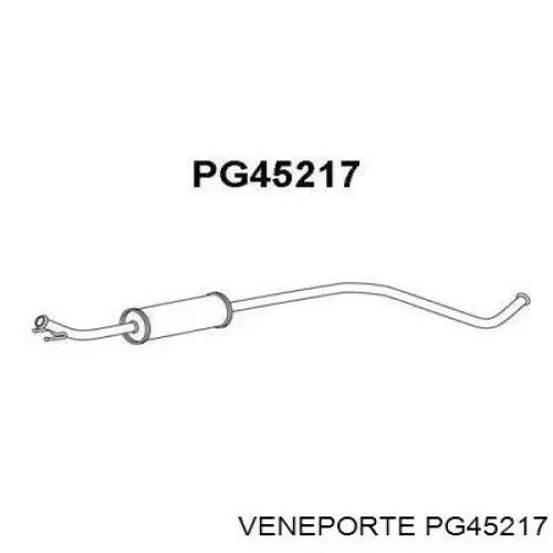 PG45217 Veneporte труба выхлопная, от катализатора до глушителя