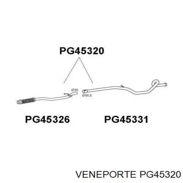 Центральная часть глушителя PG45320 Veneporte