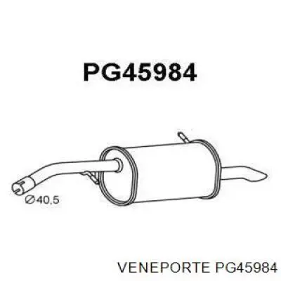 1608547380 Peugeot/Citroen silenciador, parte traseira