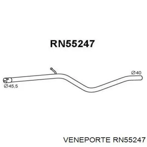 Центральная часть глушителя RN55247 Veneporte