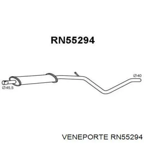 Центральная часть глушителя RN55294 Veneporte