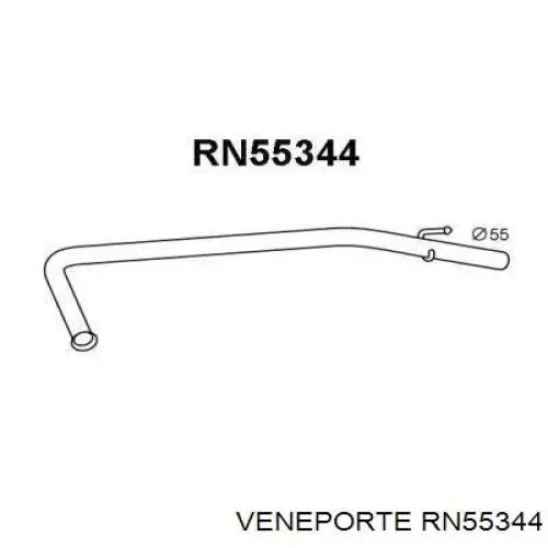 Патрубок глушителя от средней до задней части RN55344 Veneporte