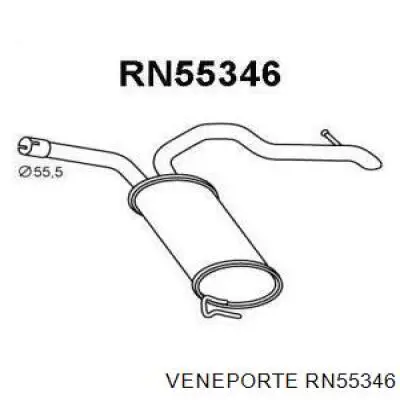 Глушитель, задняя часть RN55346 Veneporte