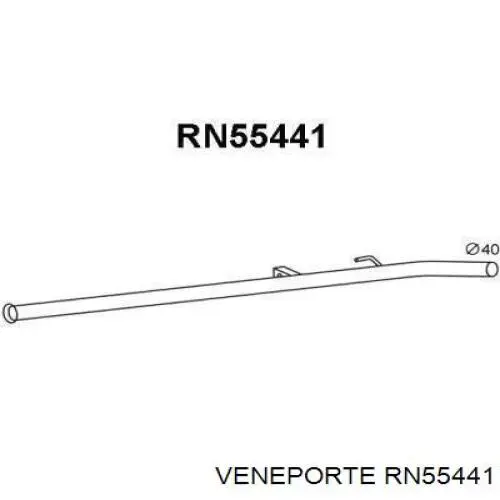 Глушитель, центральная часть RN55441 Veneporte