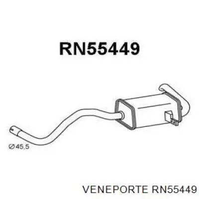 RN55449 Veneporte silenciador, parte traseira