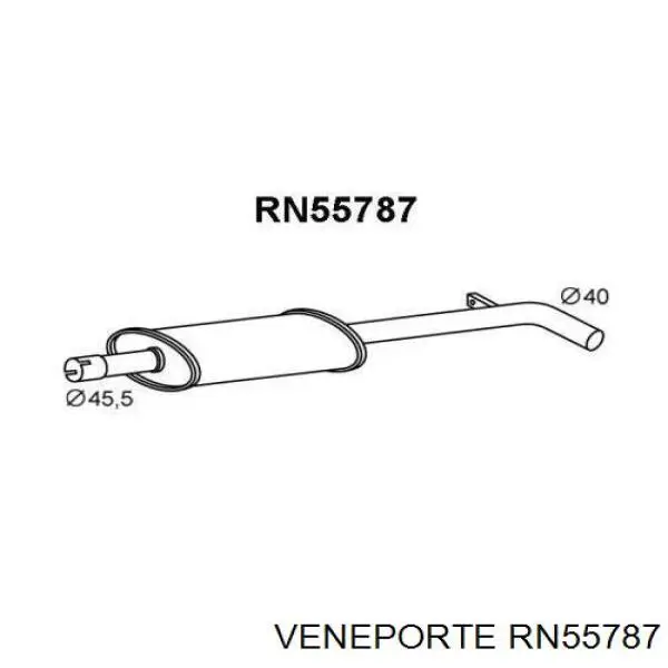 Центральная часть глушителя RN55787 Veneporte