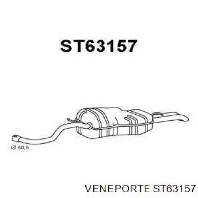 ST63157 Veneporte глушитель, задняя часть