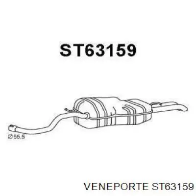 ST63159 Veneporte глушитель, задняя часть