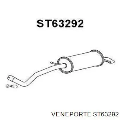 ST63292 Veneporte глушитель, задняя часть