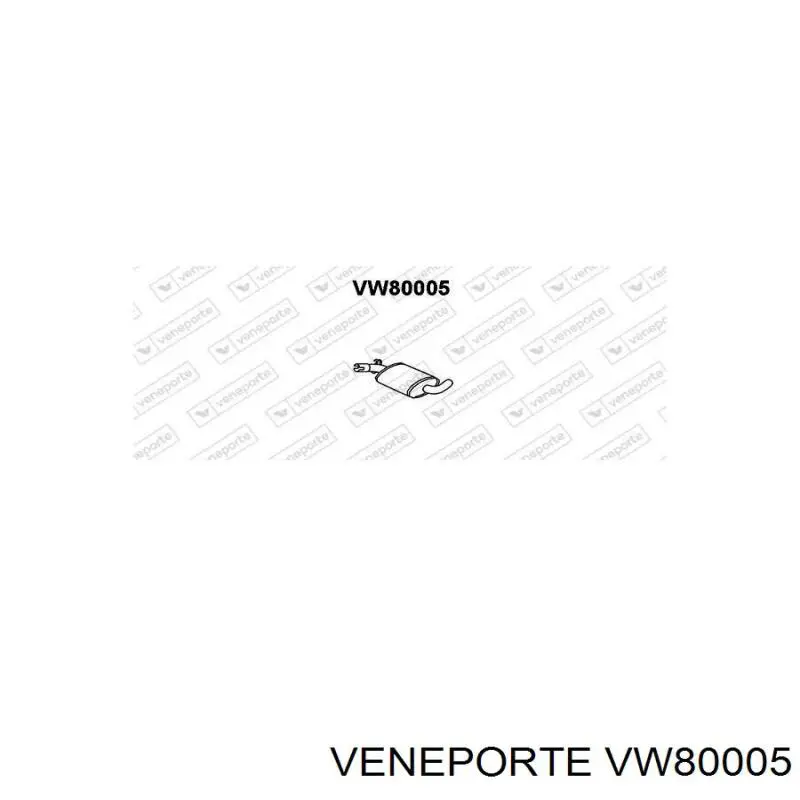 VW80005 Veneporte глушитель, центральная часть