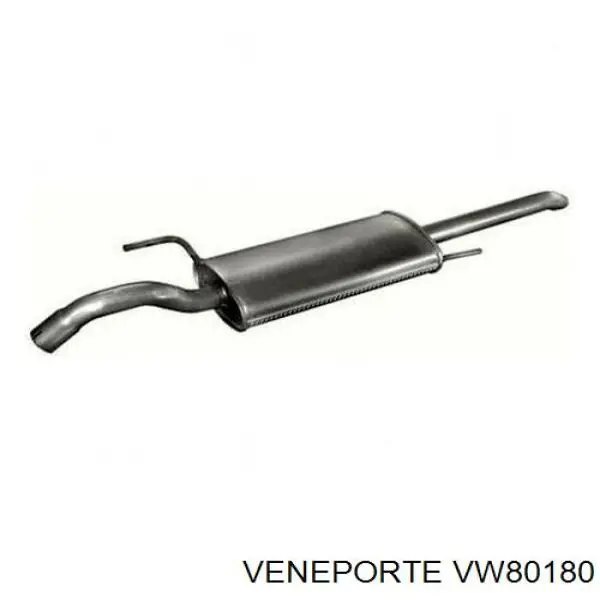VW80180 Veneporte глушитель, задняя часть