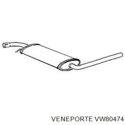 VW80474 Veneporte глушитель, задняя часть