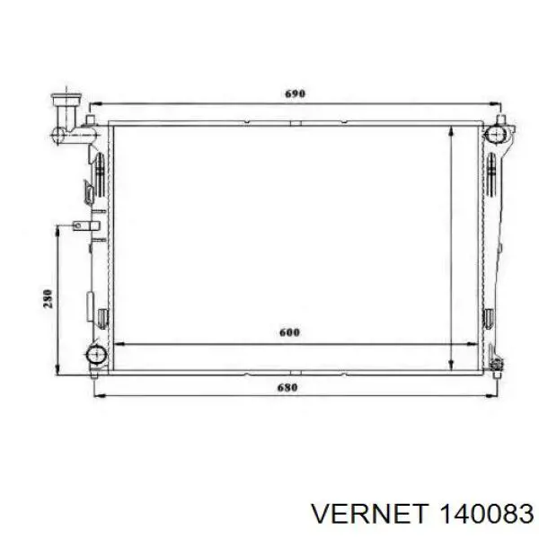 Termostato, refrigerante 140083 Vernet