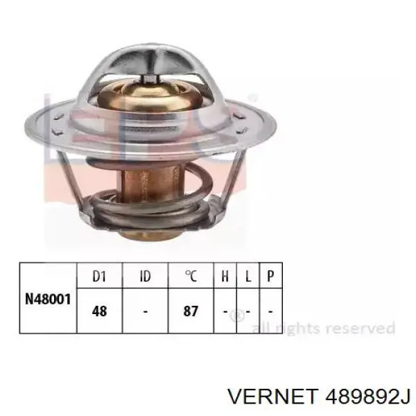 489892J Vernet Авто термостат