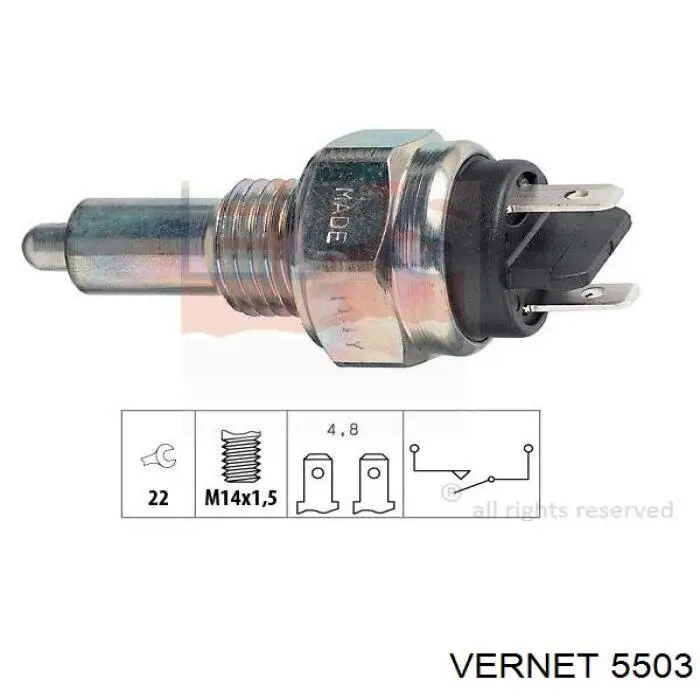5503 Vernet Датчик включения фонарей заднего хода