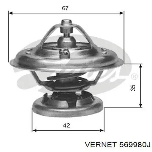Купить 569980J Vernet Автомобильный термостат