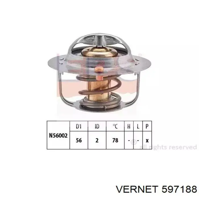 Термостат в сборе Vernet 597188