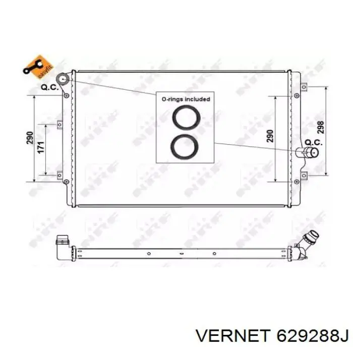 Термостат в сборе Vernet 629288J
