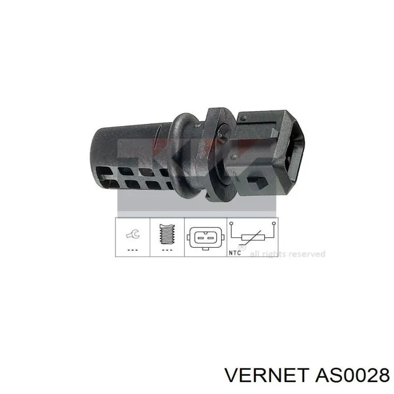 Датчик температуры всасываемого воздуха AS0028 Vernet