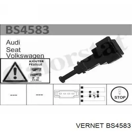Купить BS4583 Vernet Лягушка стоп сигнала