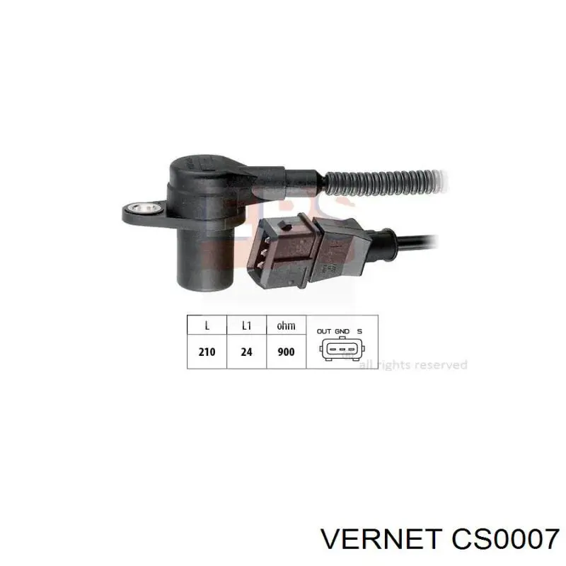 Датчик положения коленчатого вала Vernet CS0007 цена, от 25.64 USD