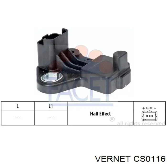 Купить CS0116 Vernet Датчик скорости вращения вала АКПП
