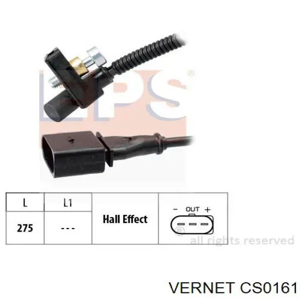 Датчик положения коленчатого вала Vernet CS0161 цена, от 29.43 USD