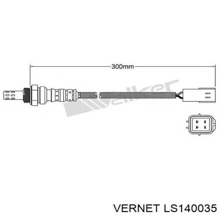 Лямбда зонд, датчик кислорода до катализатора Vernet LS140035