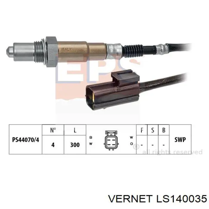 Sonda Lambda Sensor De Oxigeno Para Catalizador LS140035 Vernet