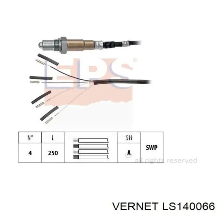 Лямбдазонд, датчик кислорода после катализатора Vernet LS140066 цена, от 48.47 USD