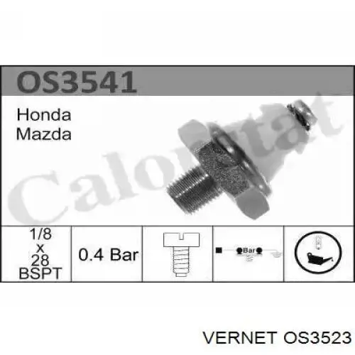 Датчик давления масла двигателя Vernet OS3523
