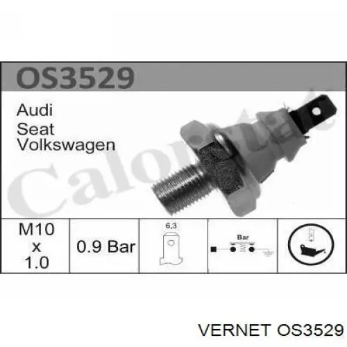 Indicador, presión del aceite OS3529 Vernet
