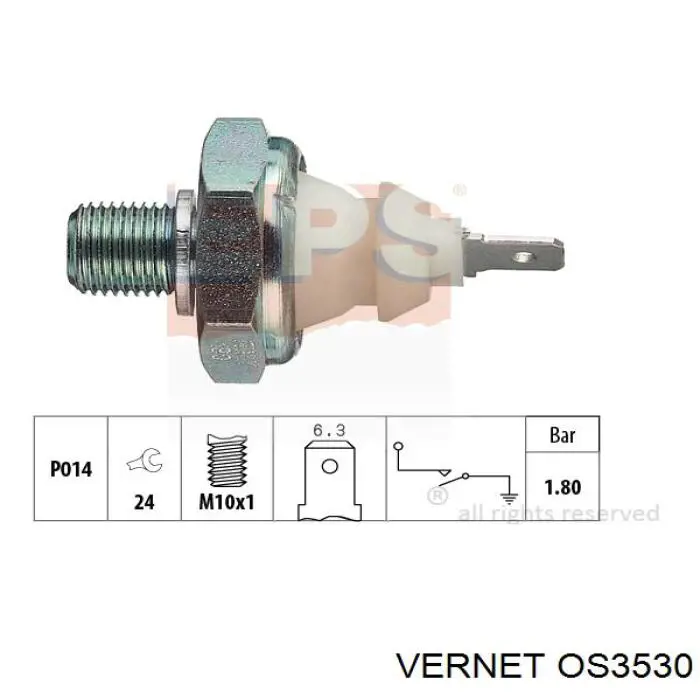Манометры (указатель давления масла) Vernet OS3530 цена, от 3.47 USD