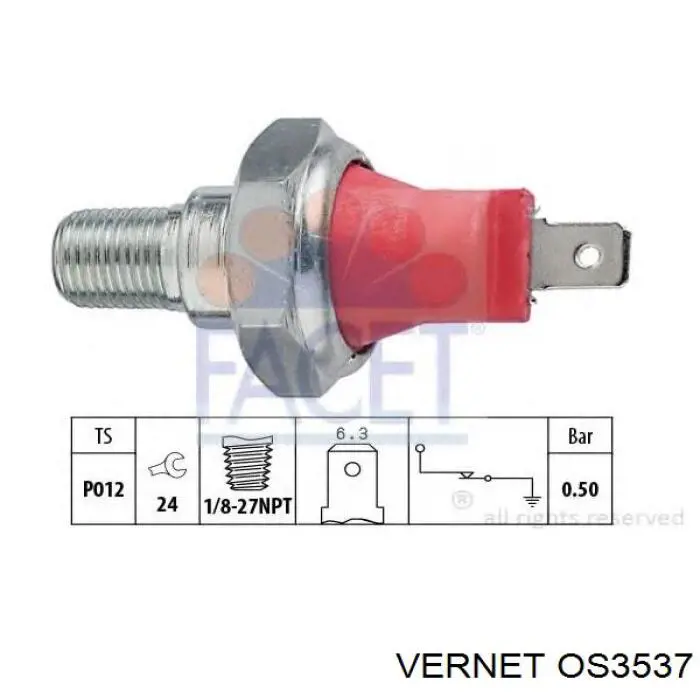 Купить OS3537 Vernet Датчик давления масла
