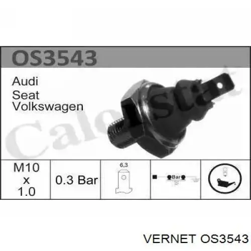 Датчик тиску масла OS3543 Vernet