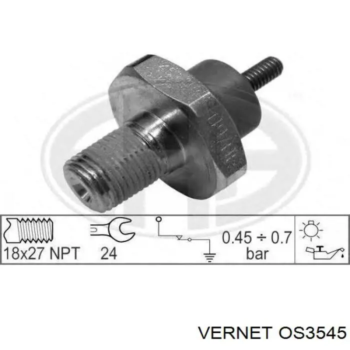 Sensor de presión de aceite OS3545 Vernet