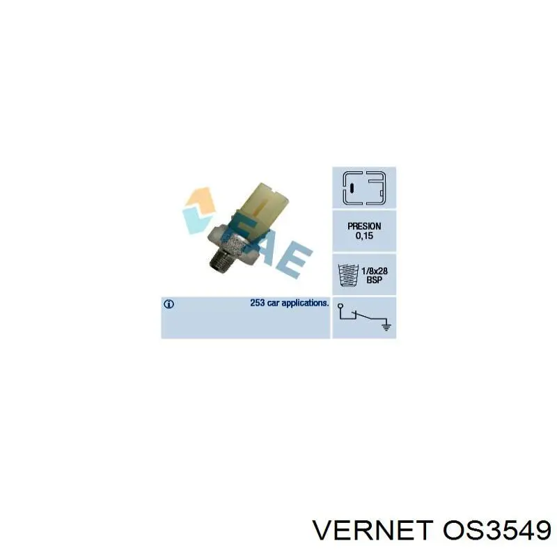 Манометры (указатель давления масла) Vernet OS3549 цена, от 4.13 USD