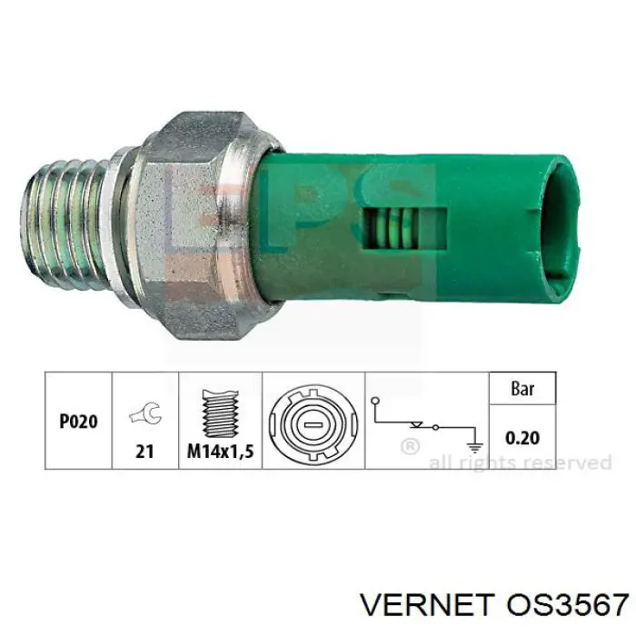 Манометры (указатель давления масла) Vernet OS3567 цена, от 3.94 USD