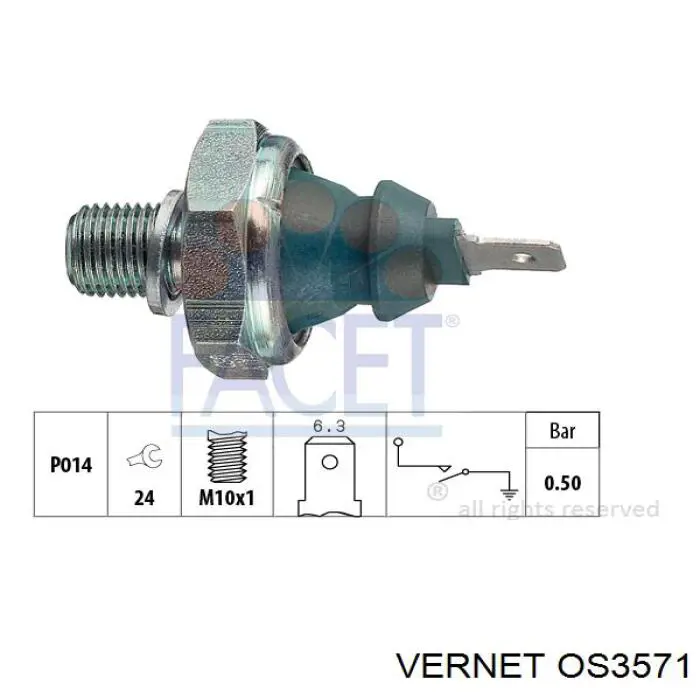 Купить OS3571 Vernet Датчик давления масла