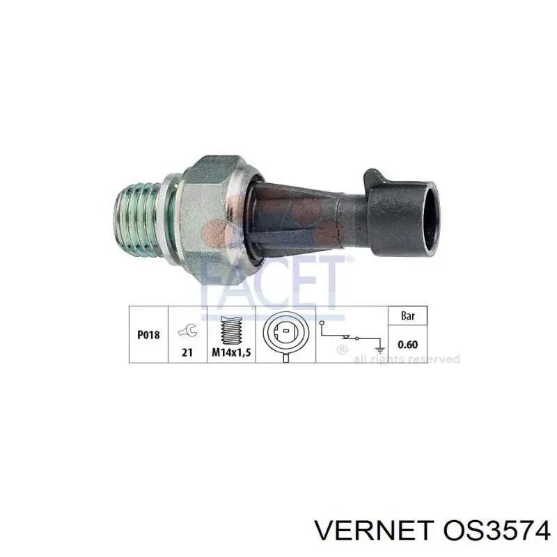 Купить OS3574 Vernet Датчик давления масла