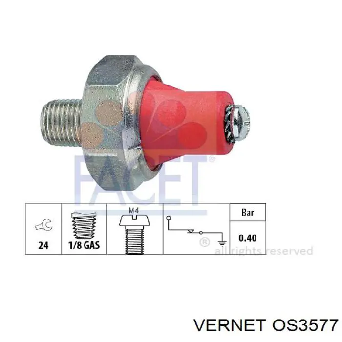 Манометры (указатель давления масла) Vernet OS3577 цена, от 3.37 USD