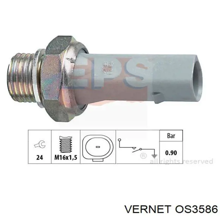 Манометры (указатель давления масла) Vernet OS3586 цена, от 5.78 USD