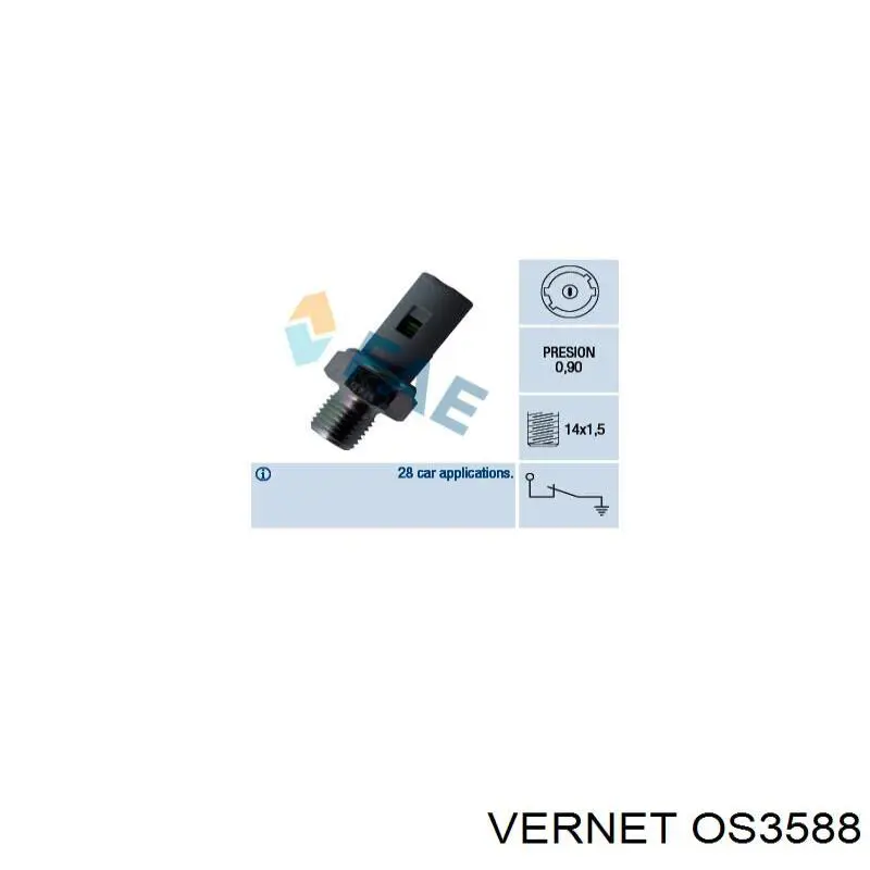 Купить OS3588 Vernet Датчик давления масла