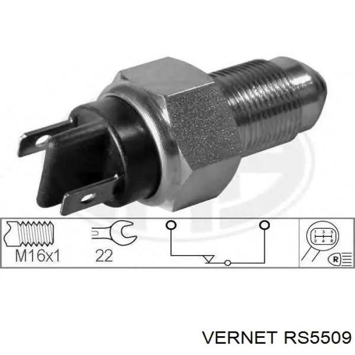 Interruptor, piloto de marcha atrás RS5509 Vernet