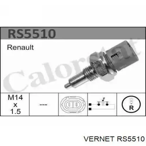 Interruptor, piloto de marcha atrás RS5510 Vernet