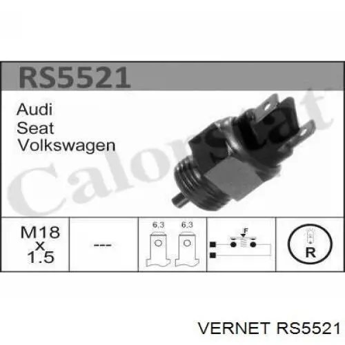 Interruptor, piloto de marcha atrás RS5521 Vernet