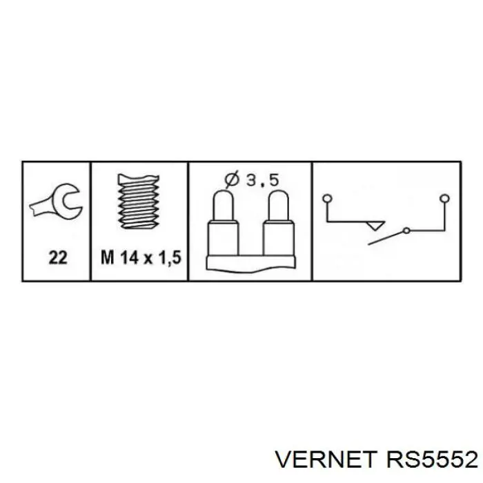 Датчик заднего хода RS5552 Vernet