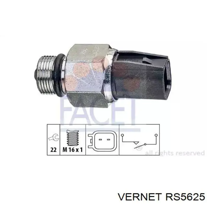 Включатель фонарей заднего хода Vernet RS5625 цена, от 13.40 USD